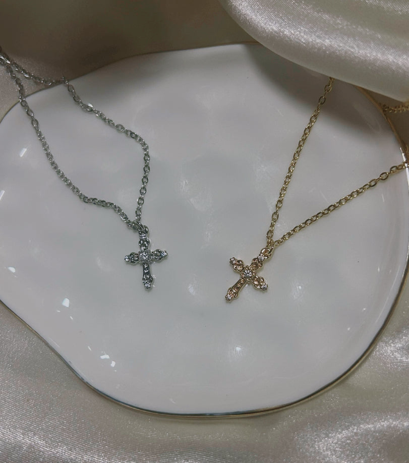 Princess Cross Necklace (16k Gold Filled)